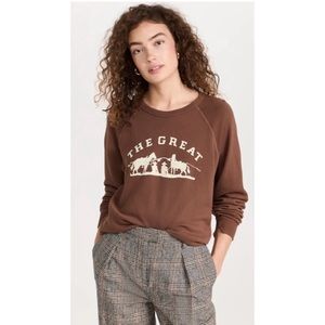 The Great Cowboy Graphic The College Sweatshirt in Hickory XS